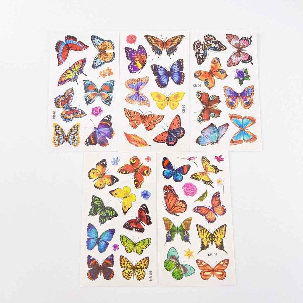 Waterproof Butterfly Tattoos – 10 Sheets for Parties and Events