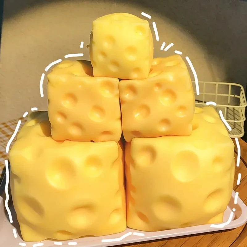 Cheese Squishy Stress Toy | Slow Rebound Squeeze Fidget Ball