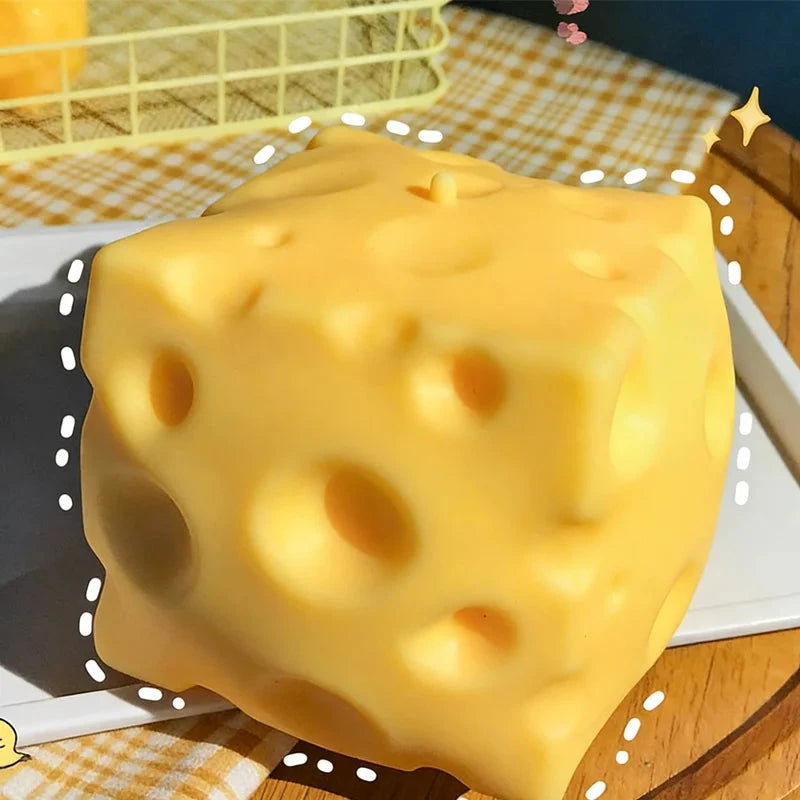 Cheese Squishy Stress Toy | Slow Rebound Squeeze Fidget Ball