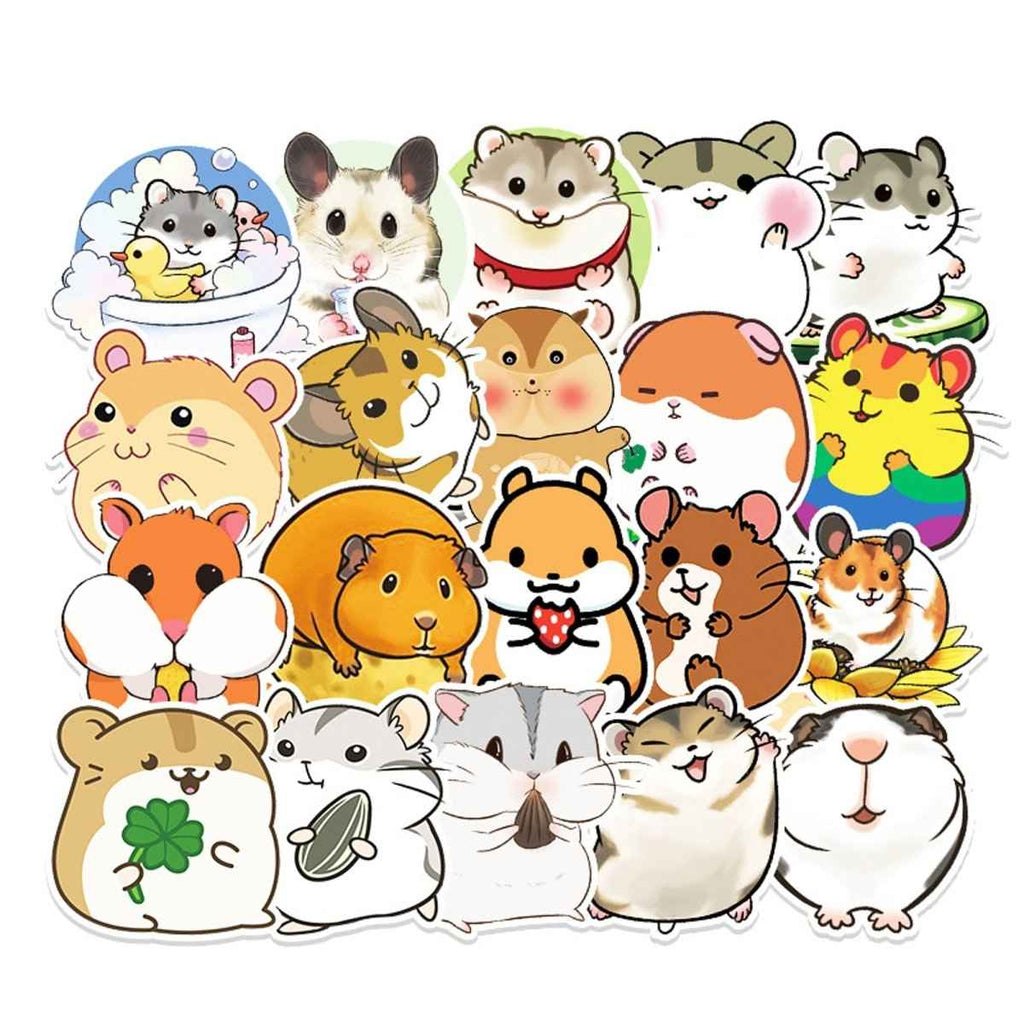 50 Hamster Vinyl Stickers – Waterproof Cute Decals for Decor