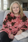 COW PRINT HOODED BLANKET SNUGGY
