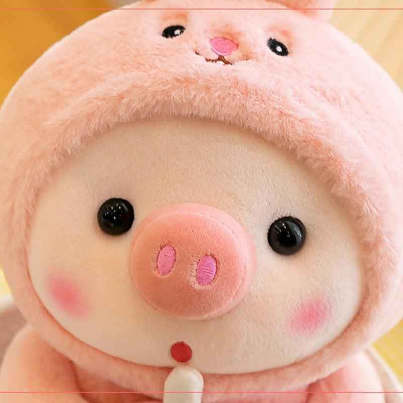 Boba Pig Stuffed Animal Soft Plushie Gift for Girls & Boys