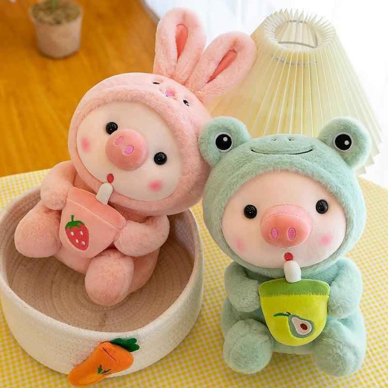 Boba Pig Stuffed Animal Soft Plushie Gift for Girls & Boys