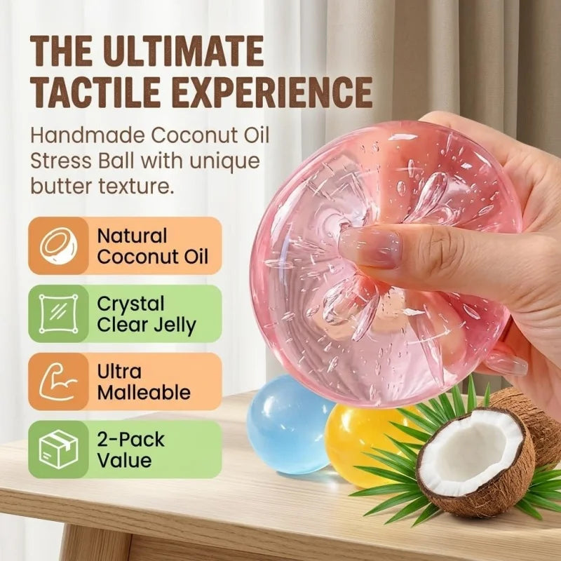 Coconut Oil Squishy Ball | Slow Rising Stress Relief Toy