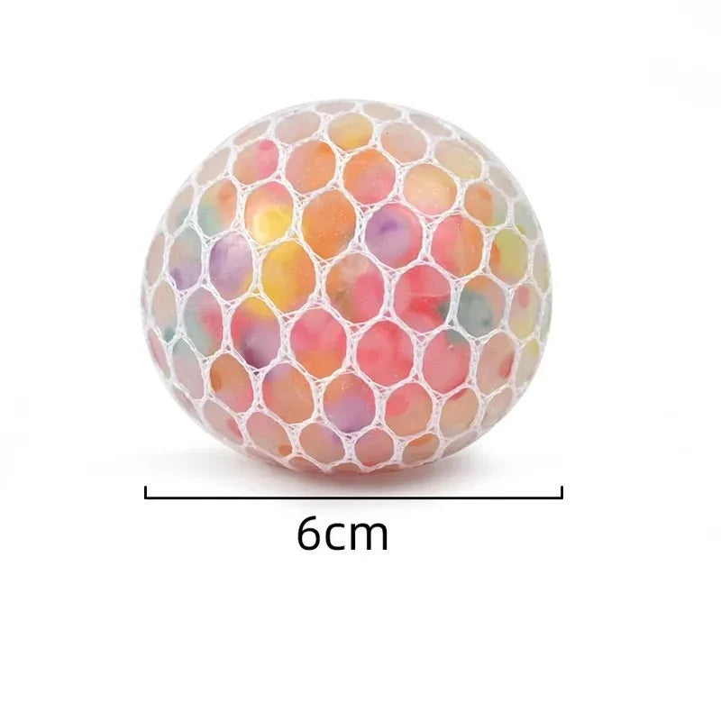 Rainbow Bead Stress Ball | Squishy Fidget Toy for Adults and Kids