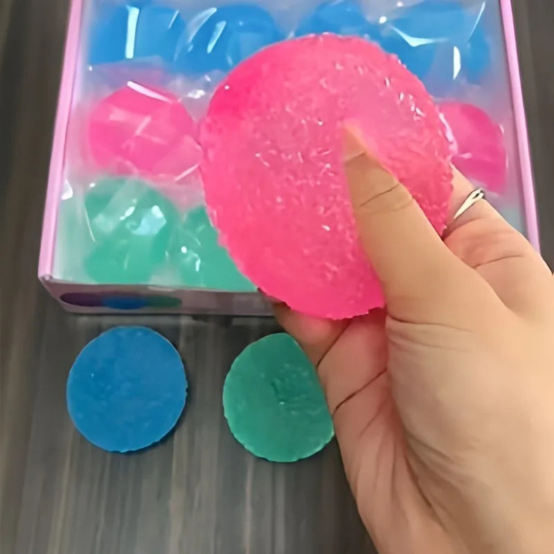 Ice Ball Maltose Squishy Toy | Blue Mochi Sensory Fidget for Stress Relief