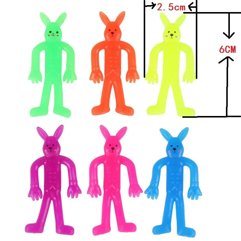 Fun Stretchy Smiling Face Rabbit Squishy Toy | 10 or 20 Pack Party Favor