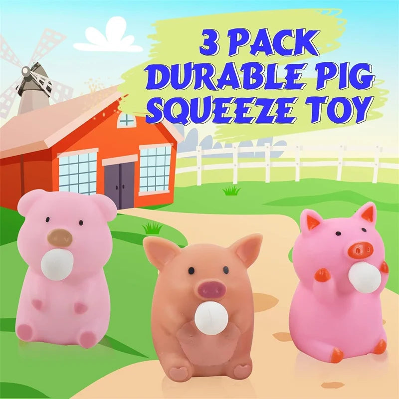 Piggy Capybara Fidget Squeeze Toy | Cute Squishy Stress Relief Toy That Spits Bubbles