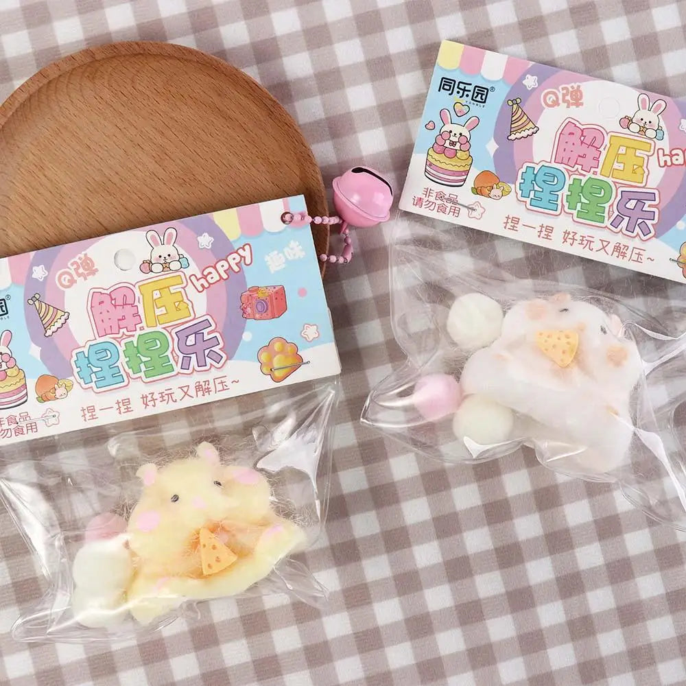 Soft Mochi Hamster Squishy Toy | Cute Stress Relief Fidget Toy for Kids and Adults