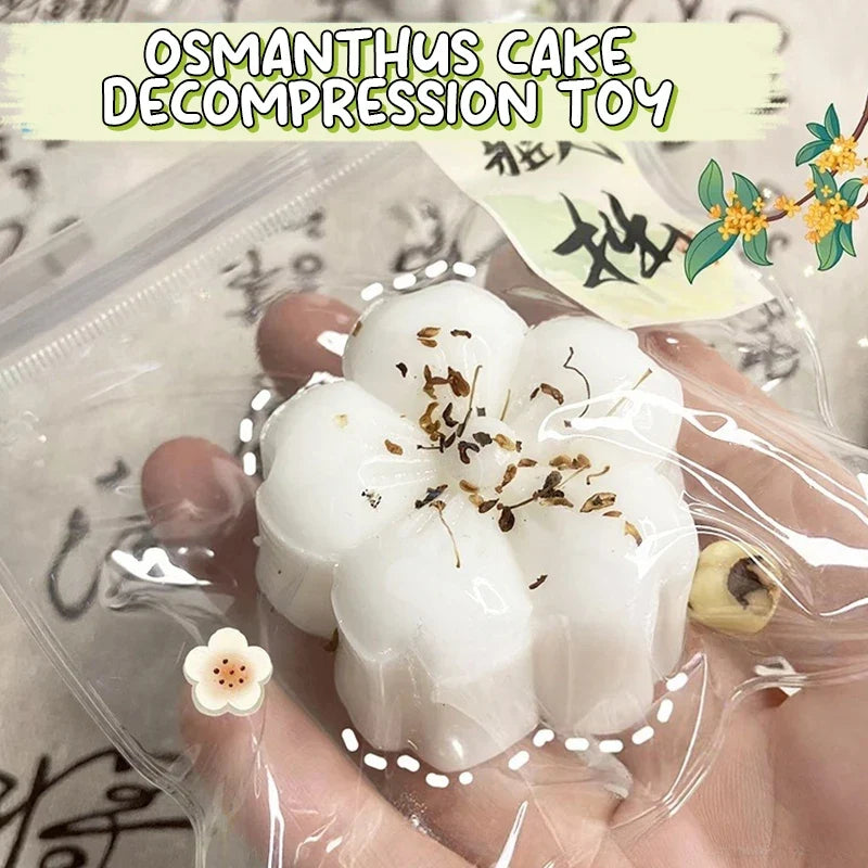 Cute Simulation Flower Cake Squishy Toy | Stress Relief Mochi Pinching Toy