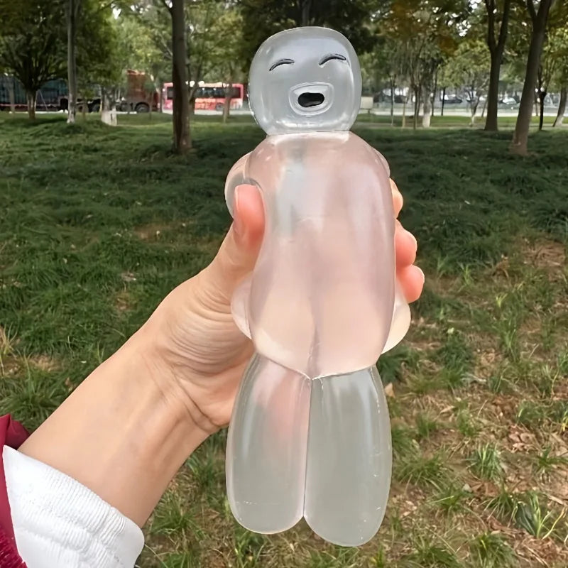 Transparent Jelly Robot Squishy Toy | Super Soft Slow Rebound Water Sense Stress Reliever