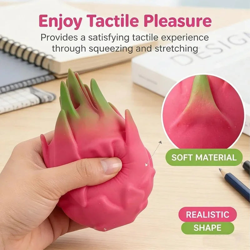 Soft Fruit Squishy Stress Relief Toy Set | Fidget Sensory Squeeze