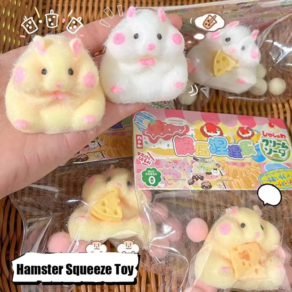 Soft Mochi Hamster Squishy Toy | Cute Stress Relief Fidget Toy for Kids and Adults