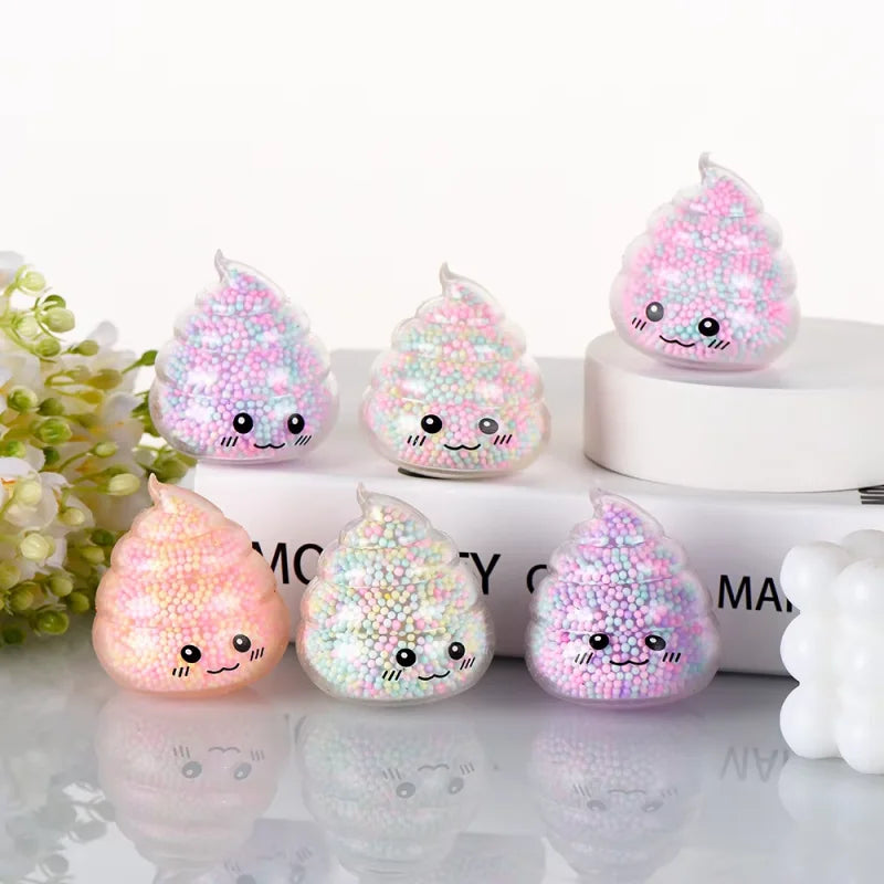 2PCS Squishy Poop Stress Relief Balls | Colorful Fidget Toys for Stress and Fun