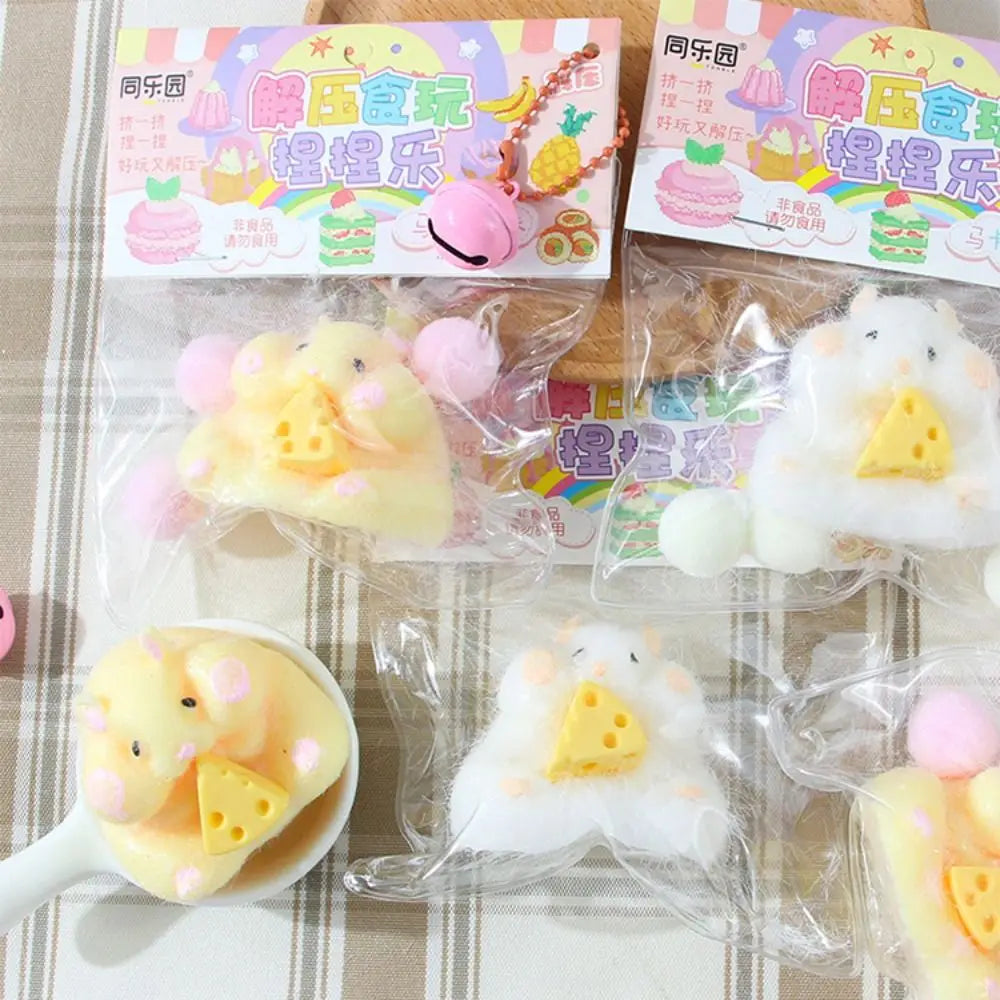 Soft Mochi Hamster Squishy Toy | Cute Stress Relief Fidget Toy for Kids and Adults