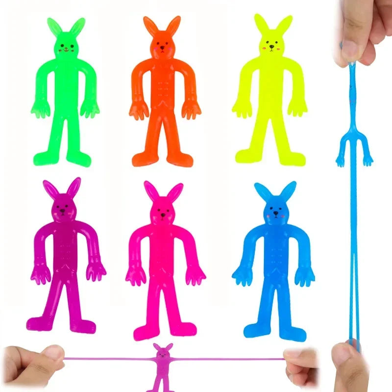Fun Stretchy Smiling Face Rabbit Squishy Toy | 10 or 20 Pack Party Favor