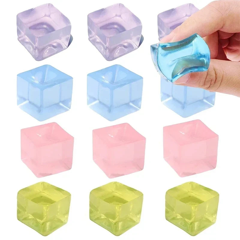 5/10Pcs Ice Cube Fidget Toy Set | Stress Relief Squishy Sensory Toys