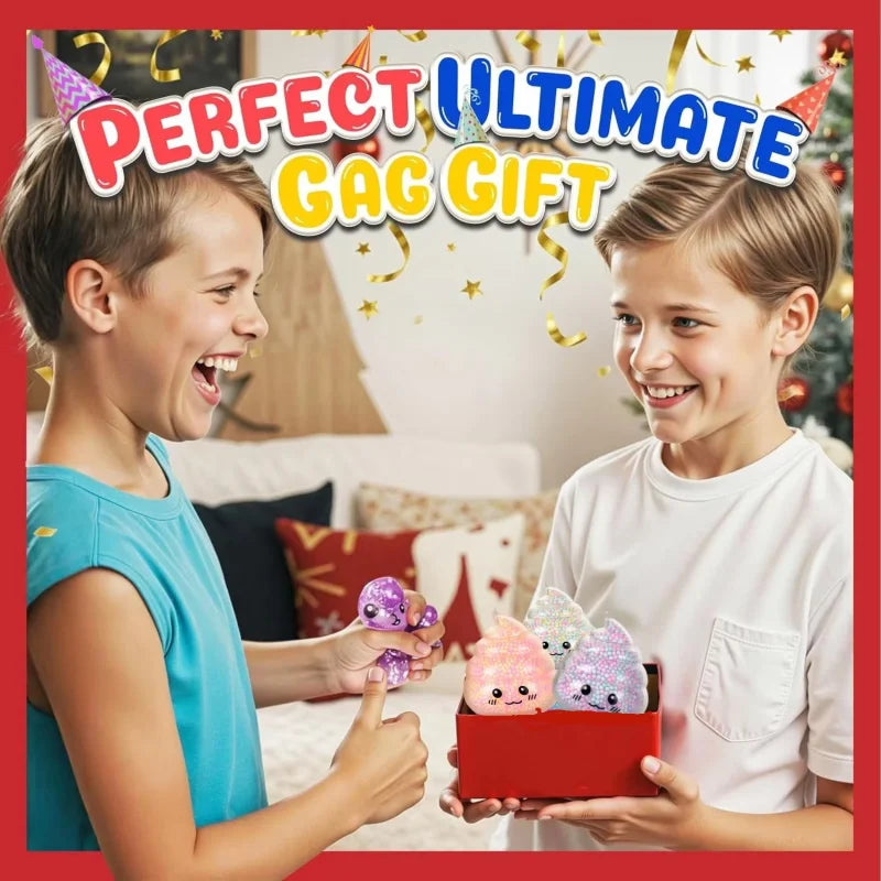 2PCS Squishy Poop Stress Relief Balls | Colorful Fidget Toys for Stress and Fun