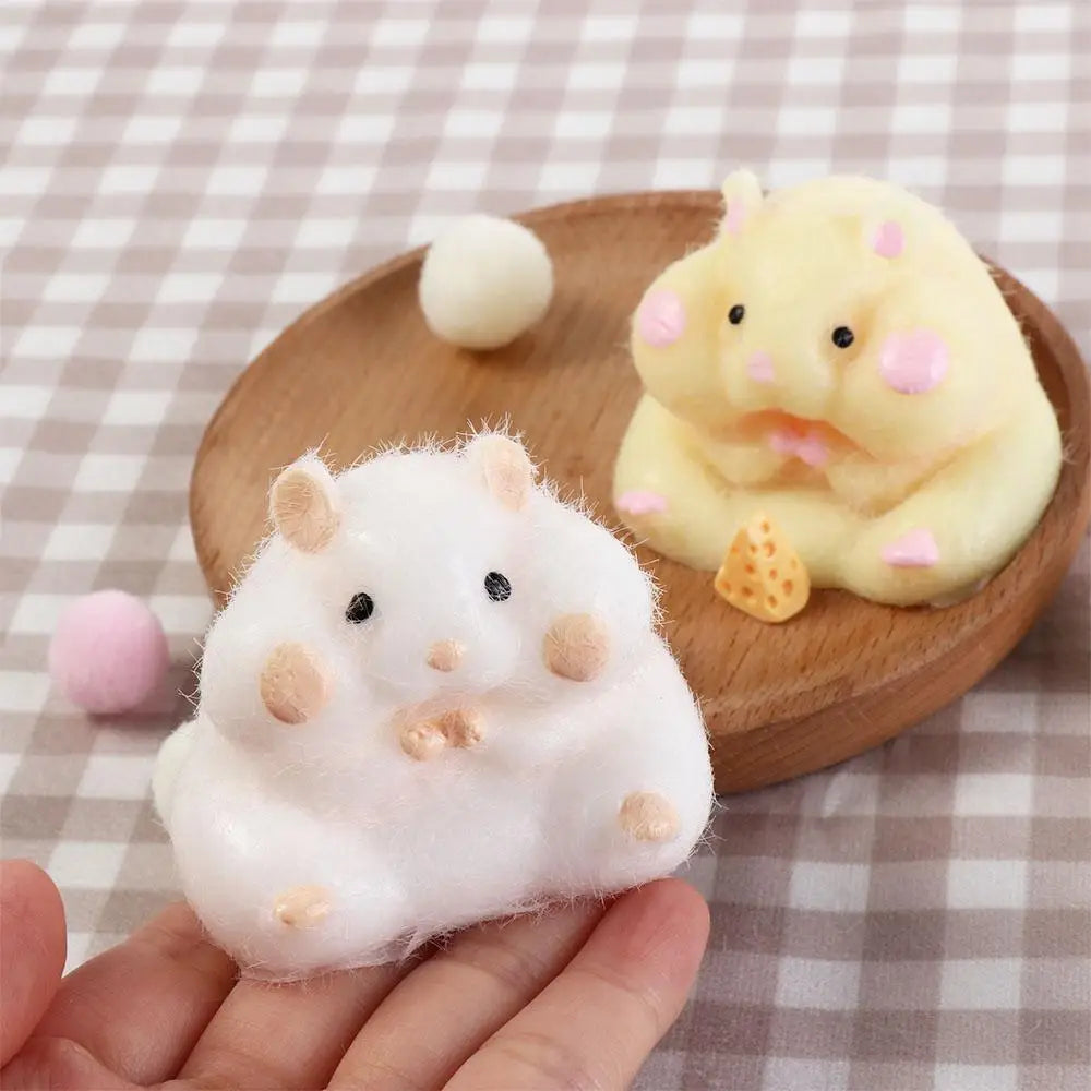 Soft Mochi Hamster Squishy Toy | Cute Stress Relief Fidget Toy for Kids and Adults