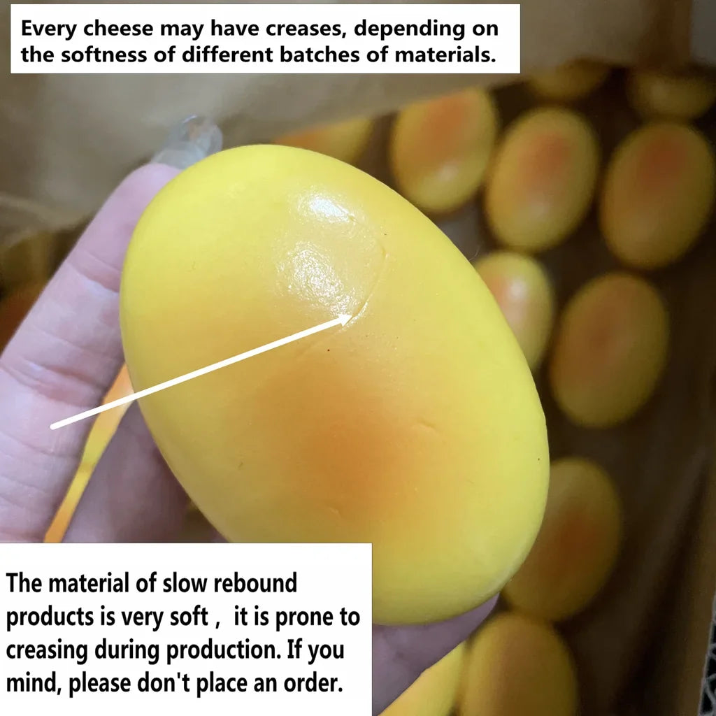 Squishy Cheese Cake Bread Toy | Slow Rising Sensory Fidget for Stress Relief