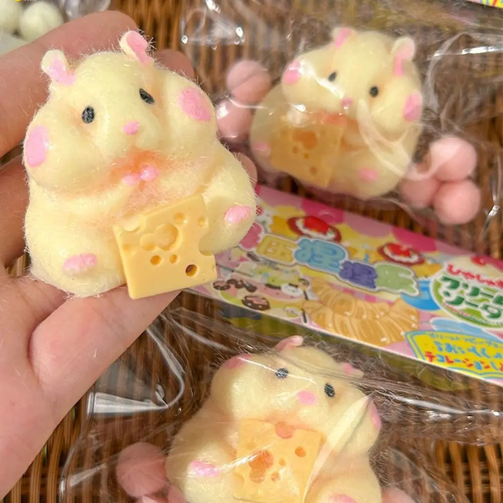 Soft Mochi Hamster Squishy Toy | Cute Stress Relief Fidget Toy for Kids and Adults