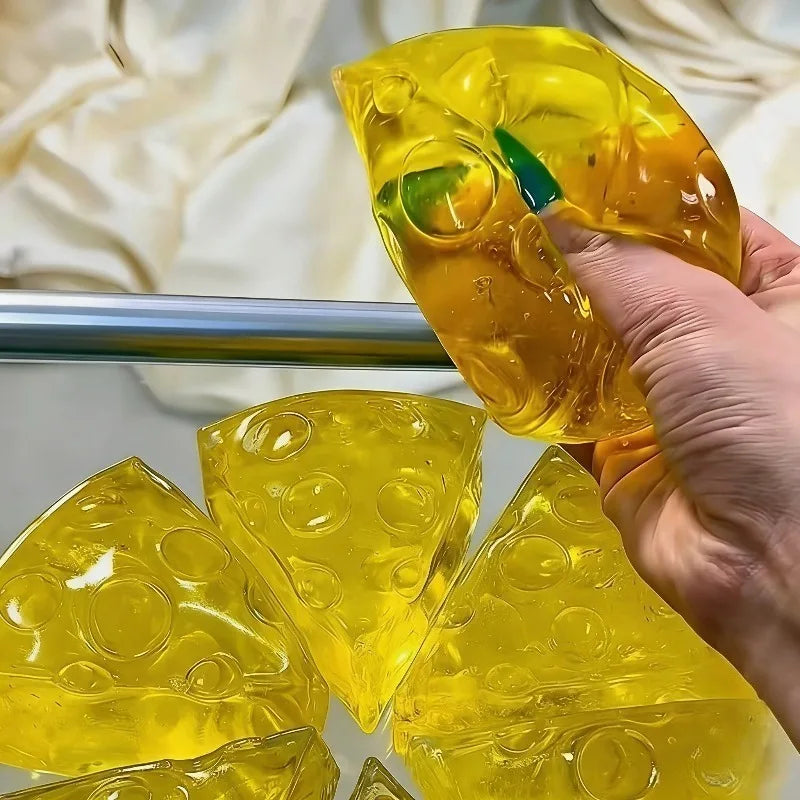Honey Cheese Squishy Toy | Soft Mochi Stress Relief Squeeze Cube