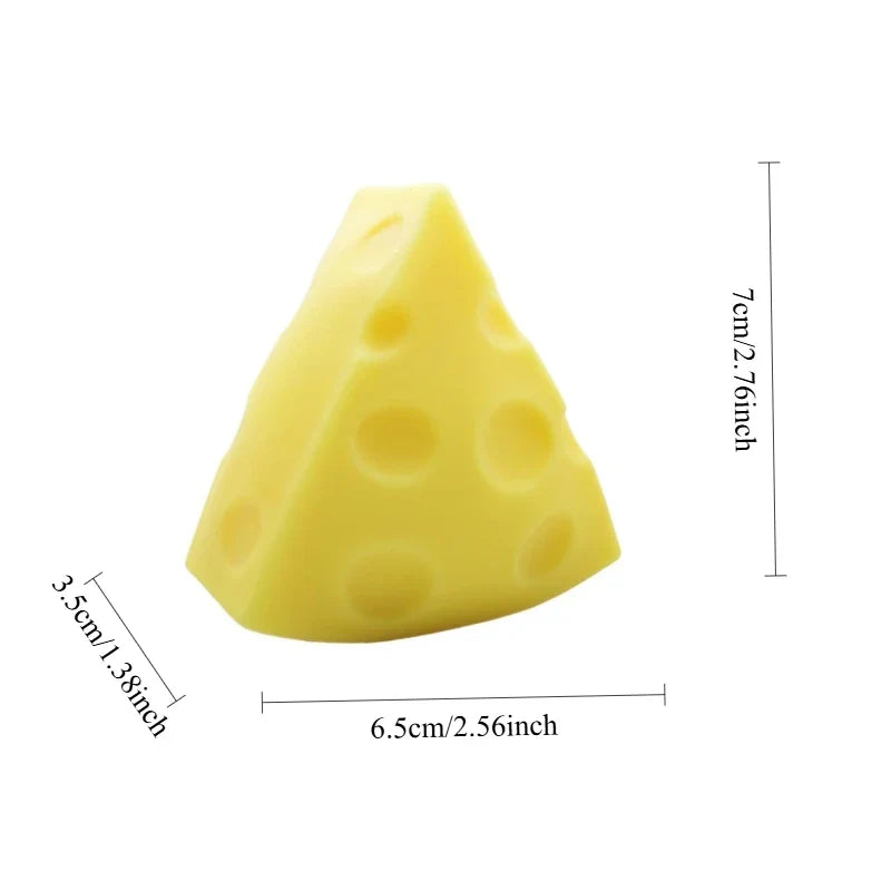 Cheese Squishy Toy | Soft Slow Rebound Stress Relief Fidget Toy for Adults