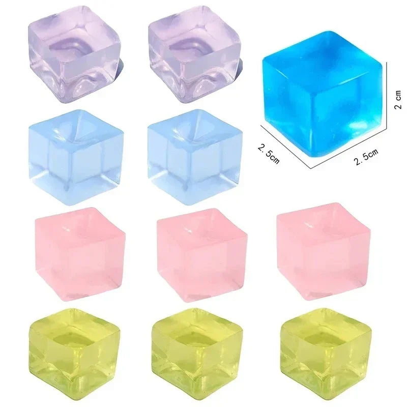 5/10Pcs Ice Cube Fidget Toy Set | Stress Relief Squishy Sensory Toys