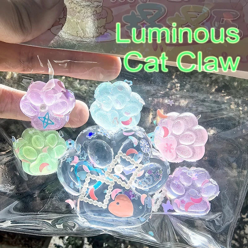Glow Cat Paw Squishy Toy | Stress Relief and Luminous Decompression Toy