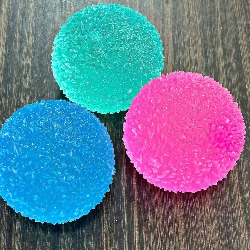 Ice Ball Maltose Squishy Toy | Blue Mochi Sensory Fidget for Stress Relief