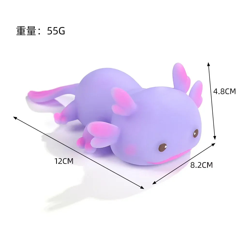 Cute Axolotl Squeeze Toys | Cartoon Stress Relief Squishy for Kids and Adults