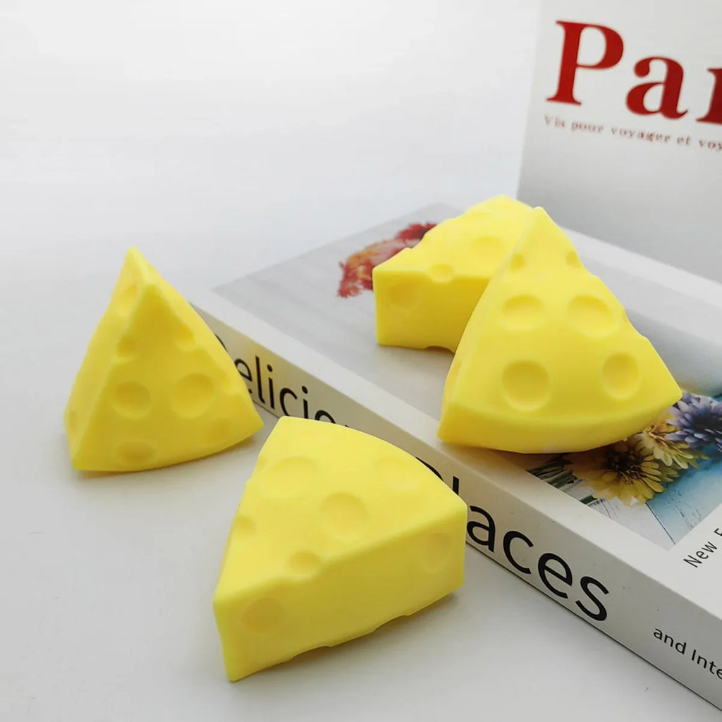 Cheese Squishy Toy | Soft Slow Rebound Stress Relief Fidget Toy for Adults