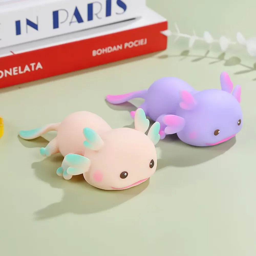 Cute Axolotl Squeeze Toys | Cartoon Stress Relief Squishy for Kids and Adults