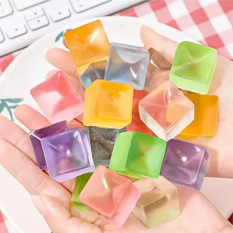 5/10Pcs Ice Cube Fidget Toy Set | Stress Relief Squishy Sensory Toys