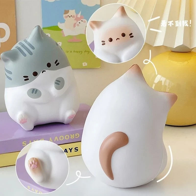 Cat Slow Rising Squishy Toy | Kawaii Cat Stress Ball for Desk Gift