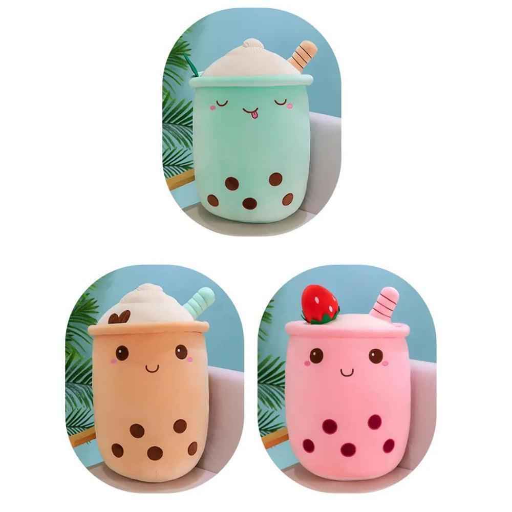 Boba Stuffed Animal, Bubble Tea Toy, Ultra Soft Spandex Fabric, 25cm 35cm Kawaii Figure, Cute Room Decor For Her