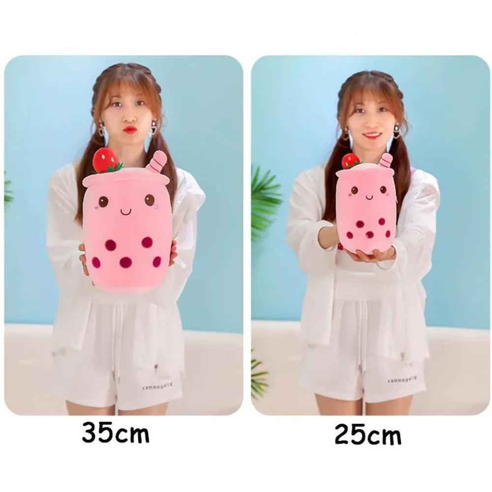 Boba Stuffed Animal, Bubble Tea Toy, Ultra Soft Spandex Fabric, 25cm 35cm Kawaii Figure, Cute Room Decor For Her
