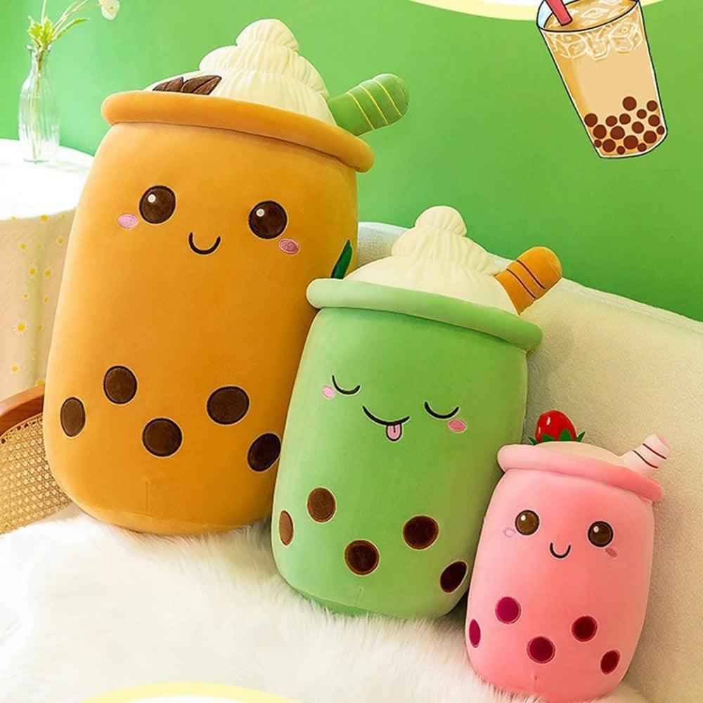 Boba Stuffed Animal, Bubble Tea Toy, Ultra Soft Spandex Fabric, 25cm 35cm Kawaii Figure, Cute Room Decor For Her