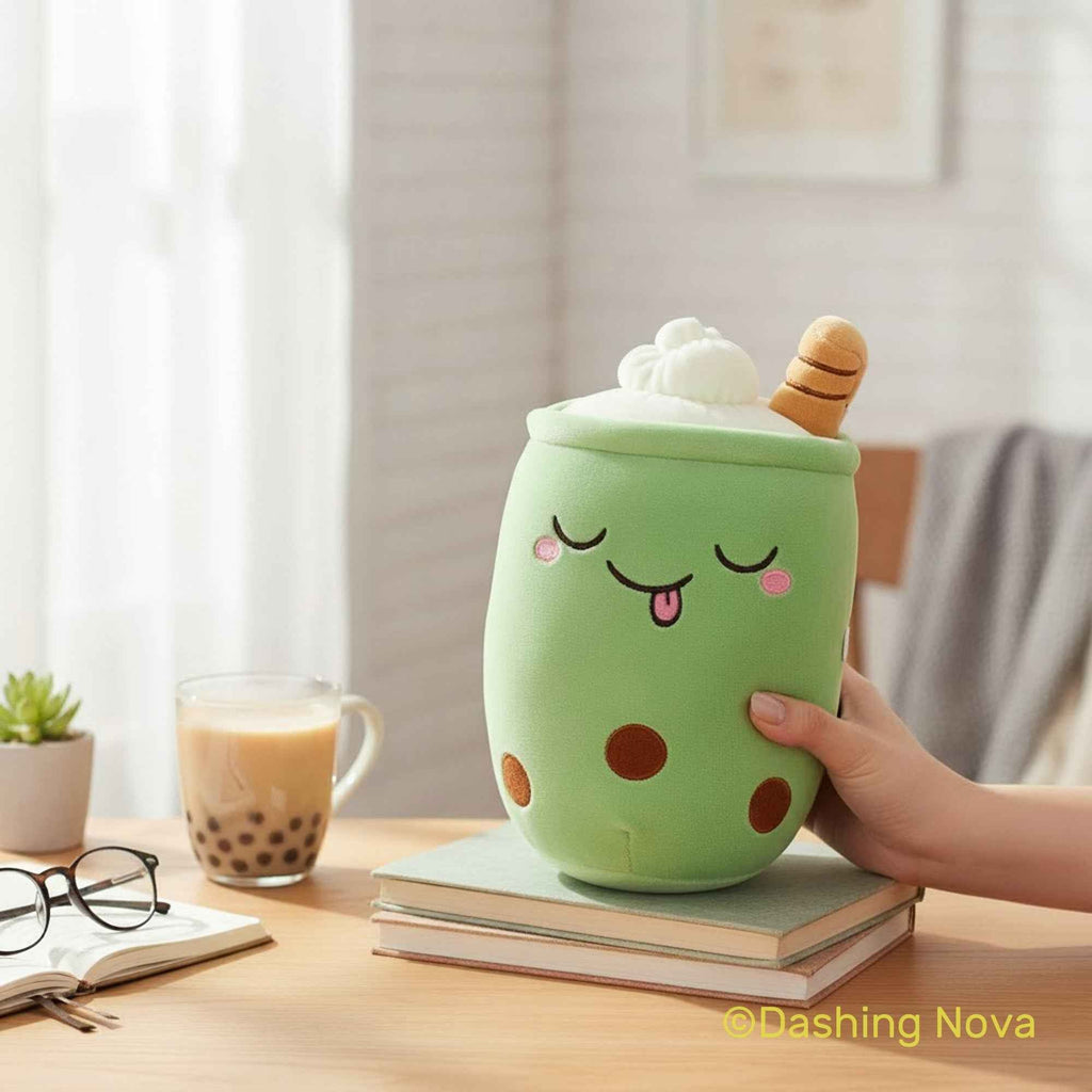 Boba Stuffed Animal, Bubble Tea Toy, Kawaii Novelty Figure, Cute Room Decor Desk Accessory For Kids