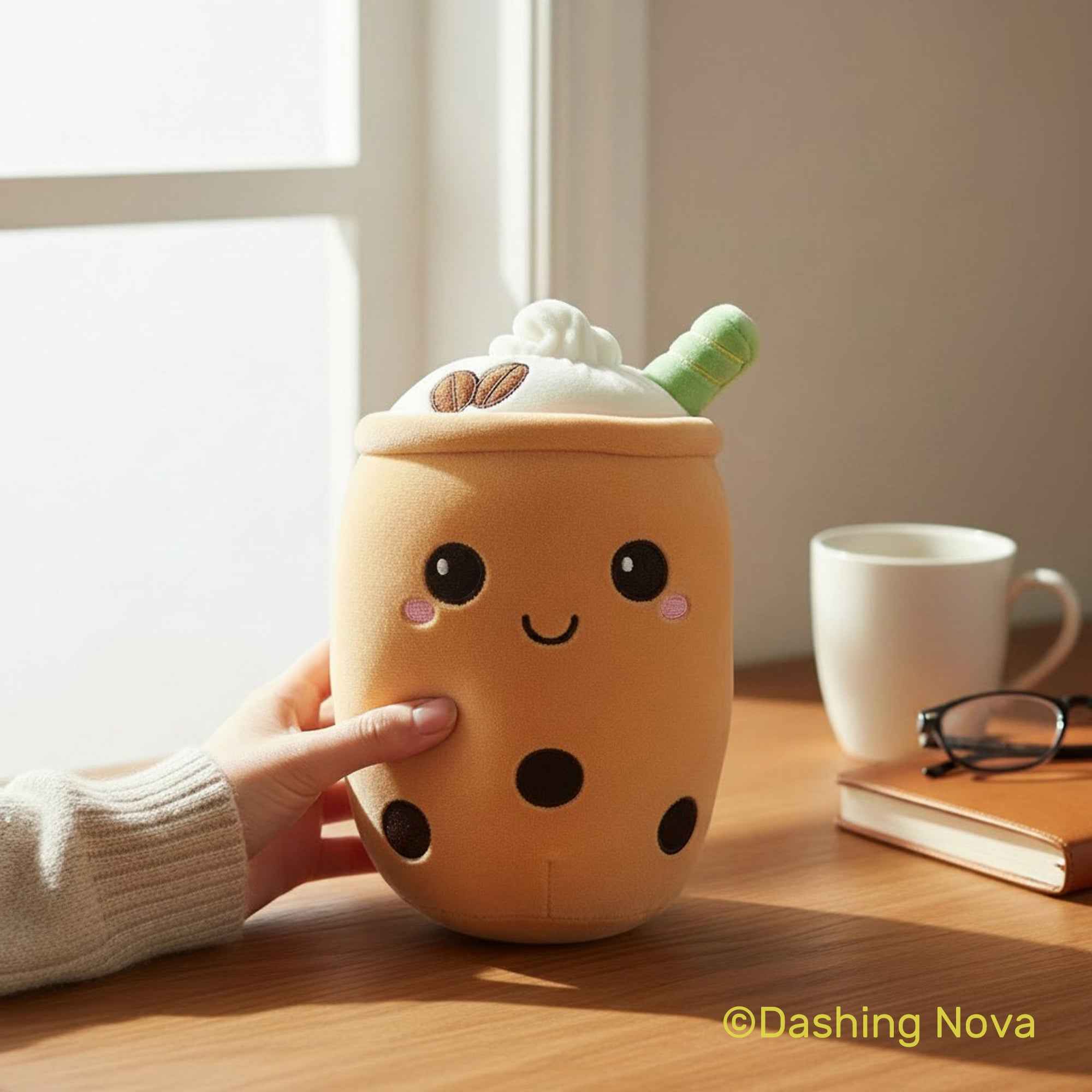 Boba Stuffed Animal, Bubble Tea Toy, Kawaii Novelty Figure, Cute Room Decor Desk Accessory For Kids