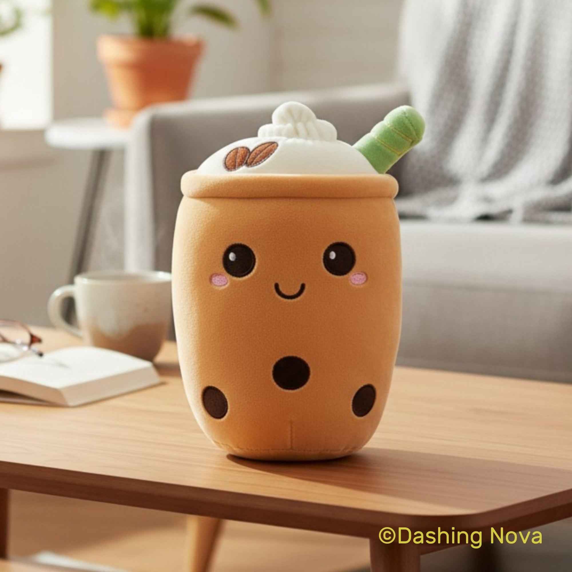 Boba Stuffed Animal, Bubble Tea Toy, Kawaii Novelty Figure, Cute Room Decor Desk Accessory For Kids