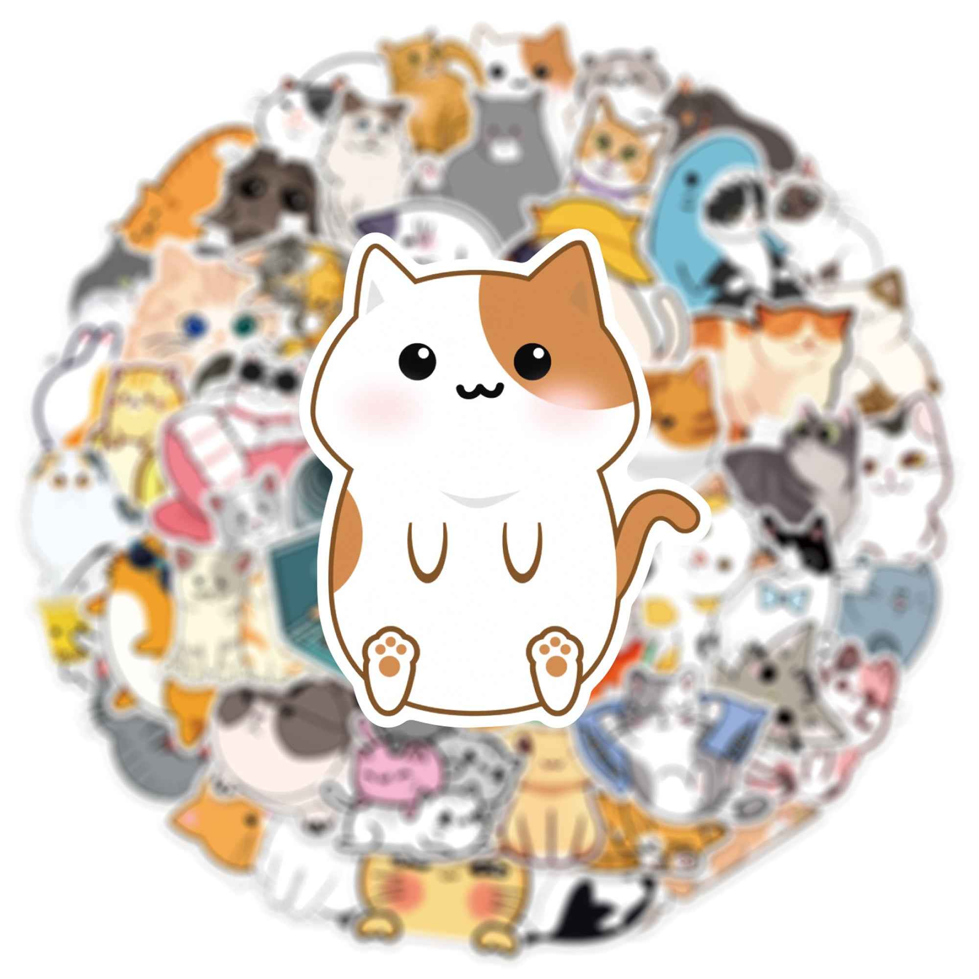 Cat Stickers – 50 Waterproof Vinyl Decals for All Surfaces