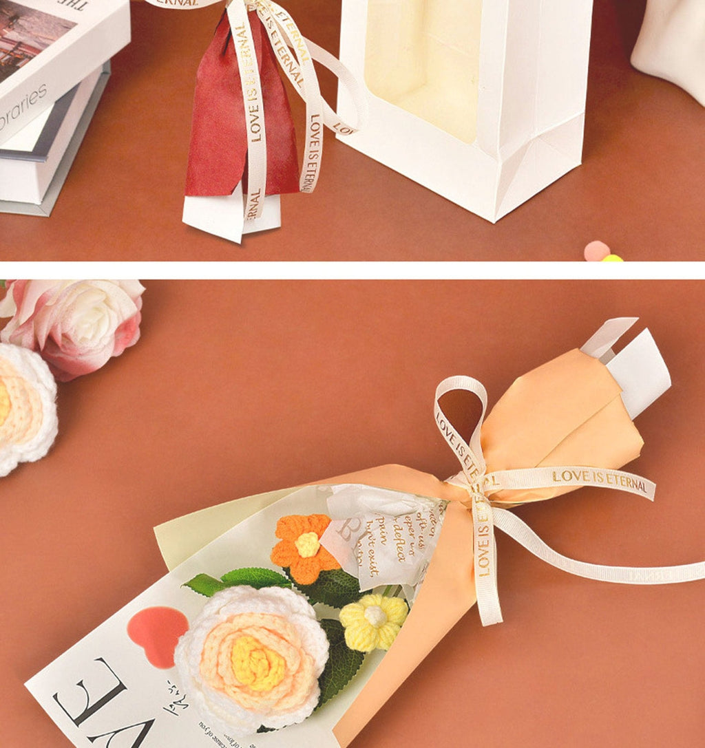 Crochet Rose Bouquet Romantic Gift for Girlfriend or Mothers Day