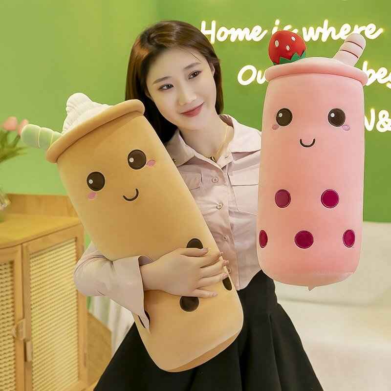 Boba Stuffed Animal, Bubble Tea Toy, Ultra Soft Spandex Fabric, 25cm 35cm Kawaii Figure, Cute Room Decor For Her